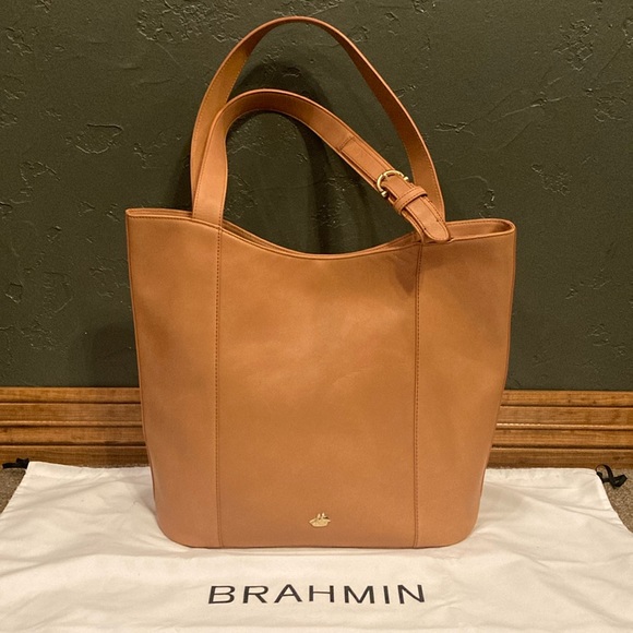 Brahmin Handbags - Like New Brahmin Brayden Tote in Charleston Tan (ABBA)